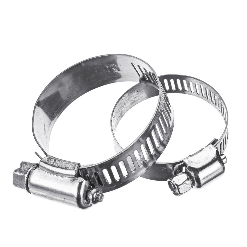 60Pcs Fuel Injection Hose Line Clamp Stainless Steel Adjustable Worm Gear Clamp Assortment