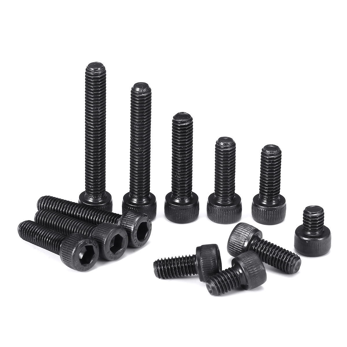 140Pcs M5 12.9 Grade Carbon Steel Hex Socket Cap Head Screw Bolt 6-35mm Set
