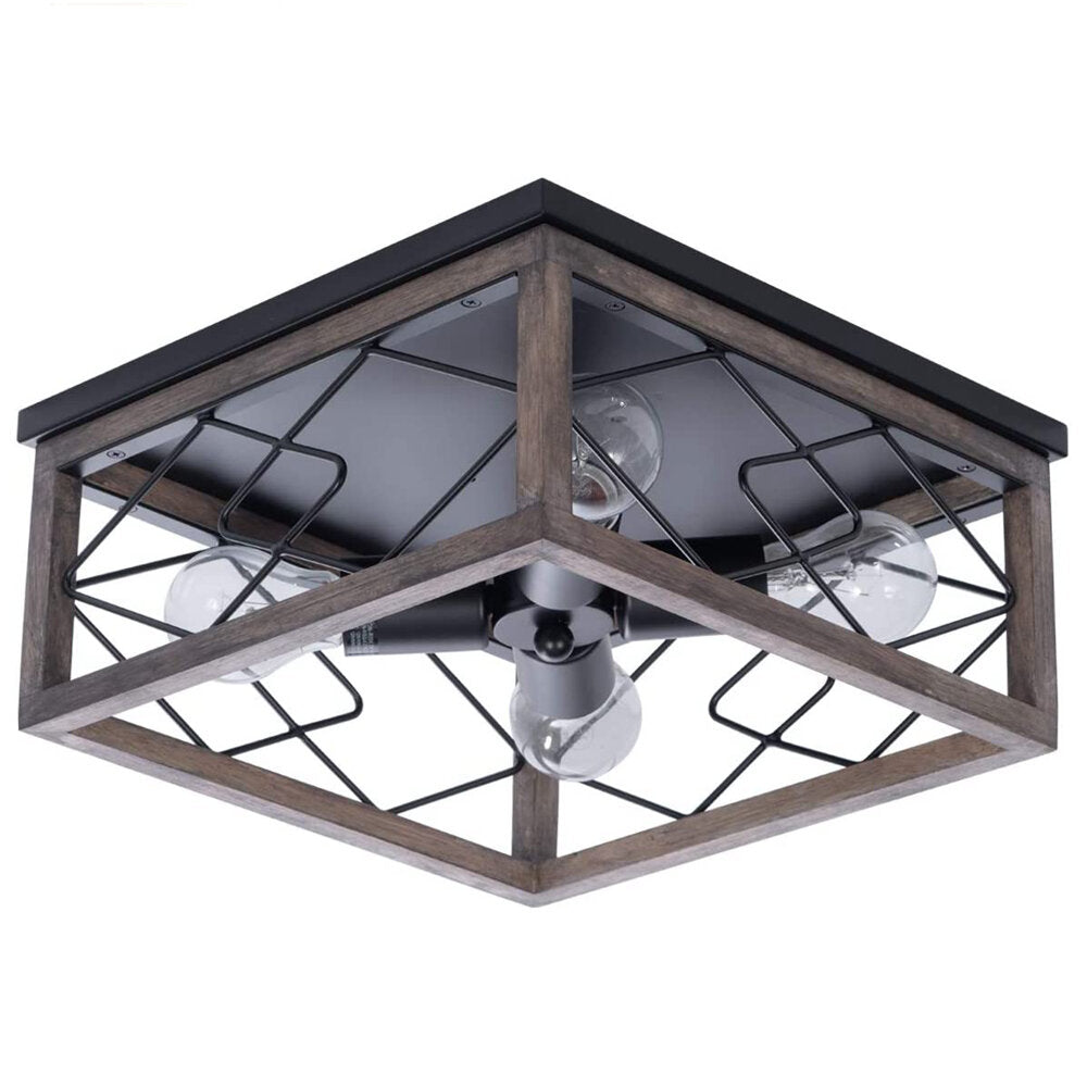 Flush Retro Mount Ceiling Light Vintage Industrial Lamp Living Room Kitchen 110-240V