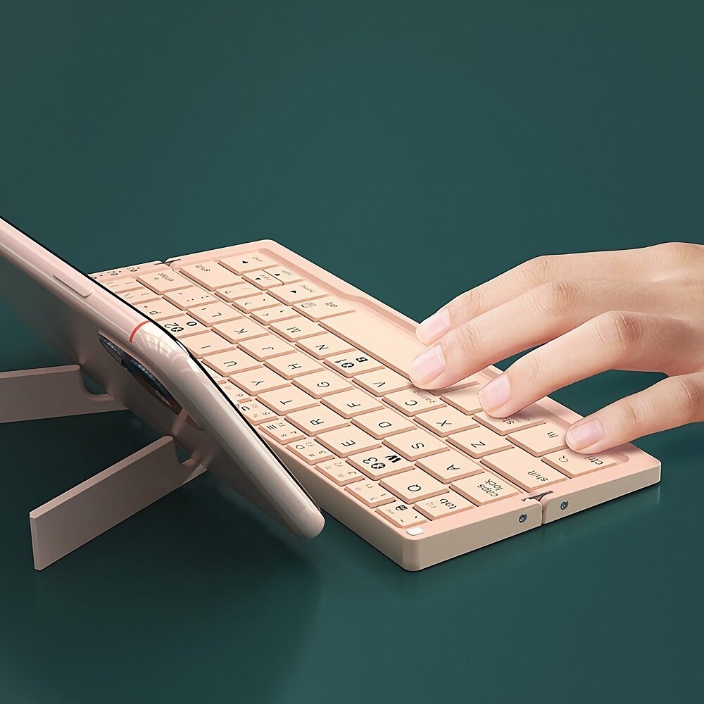 60 Keys Folding Bluetooth Keyboard for iPad Android Smartphone Tablet