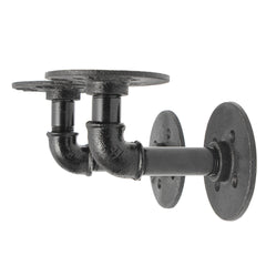 2Pcs Industrial Iron Pipe Shelf Bracket Bookcase Storage Holder Support Stand DIY Home Decor