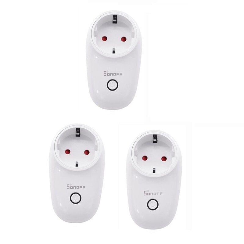 Smart WIFI Socket DE Wireless Plug Power Sockets Smart Home Switch Work With Alexa Google Assistant IFTTT,3pcs S26 10A AC90V-250V