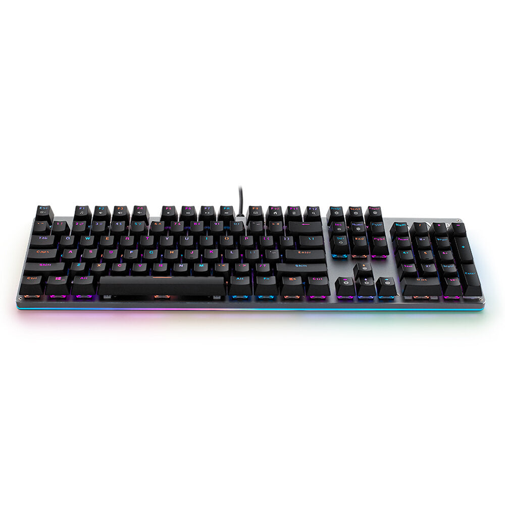 Wired Mechnaical Keyboard 104 Keys Silver Switch Waterproof RGB Backlit Gaming Keyboard for Gaming PC Laptops