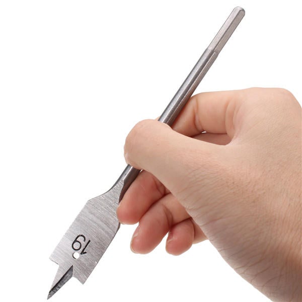 13pcs 6-25mm Wood Spade Flat Drill Bits with Extension Rod 1/4 Inch Hex Shank