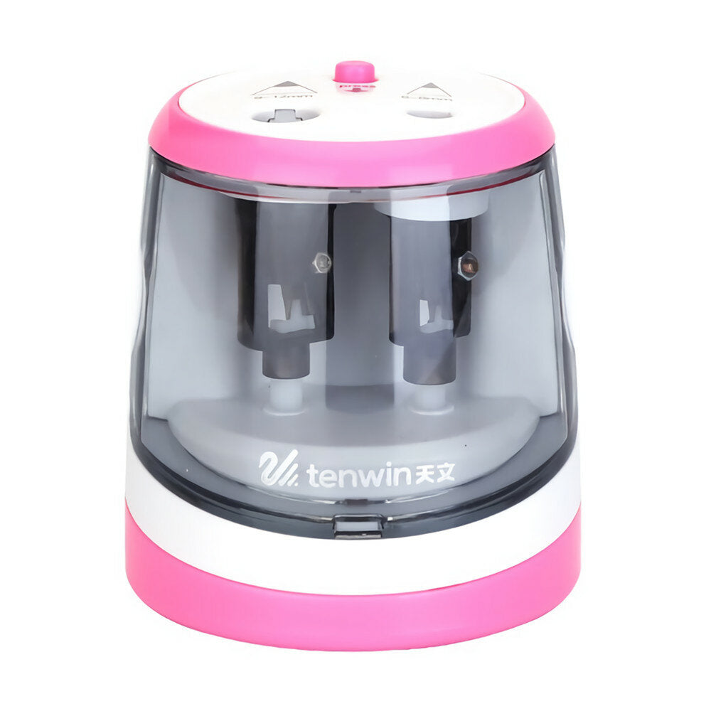 Electric Pencil Sharpener Dual Holes Electric Touch Switch Pencil Sharpener Portable Stationery Supplies