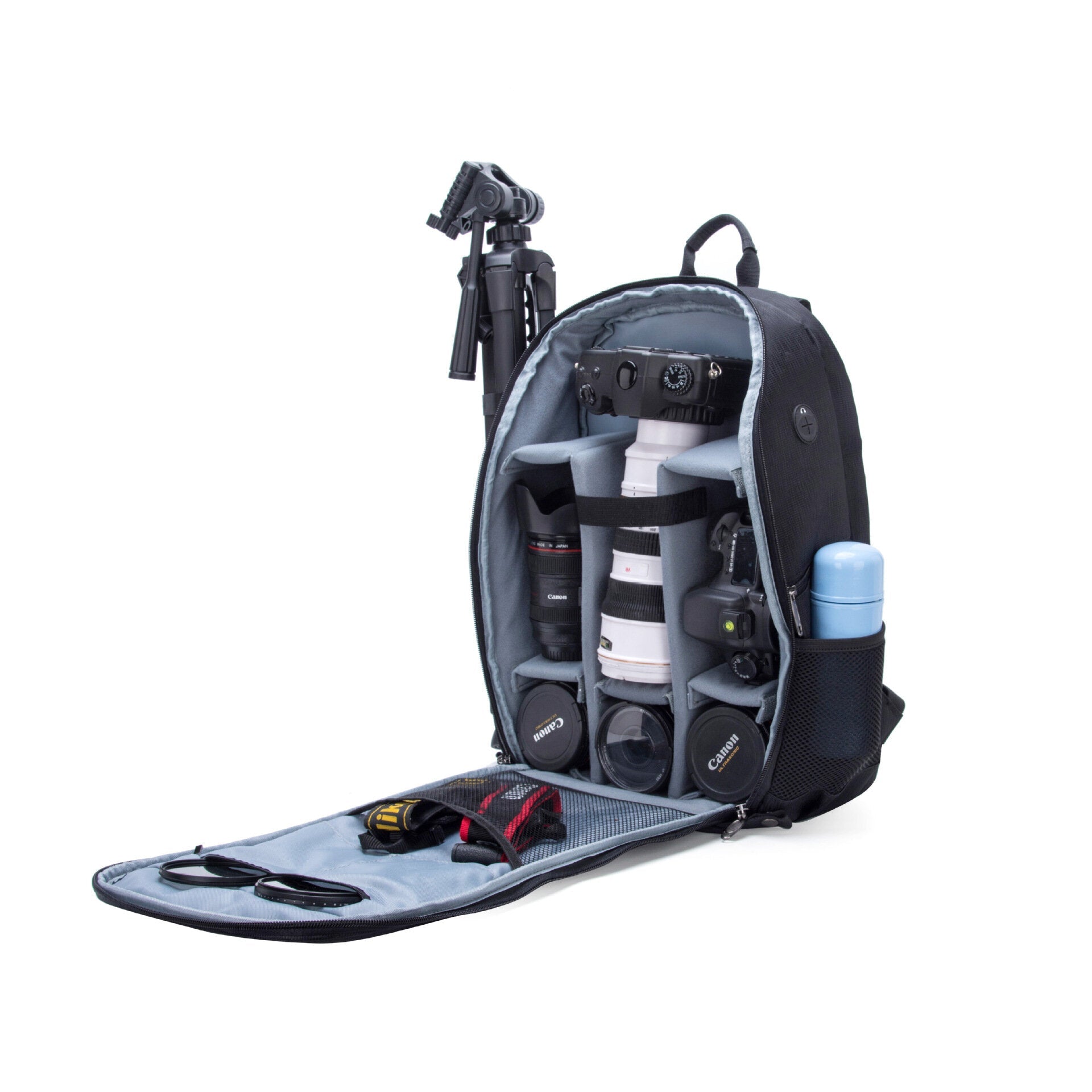 Waterproof Shockproof Anti-theft Storage Carry Traval Bag Backpack for DSLR Camera Lens Tripod Tablet Pad Cloth