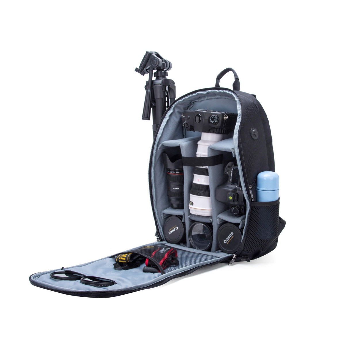Waterproof Shockproof Anti-theft Storage Carry Traval Bag Backpack for DSLR Camera Lens Tripod Tablet Pad Cloth