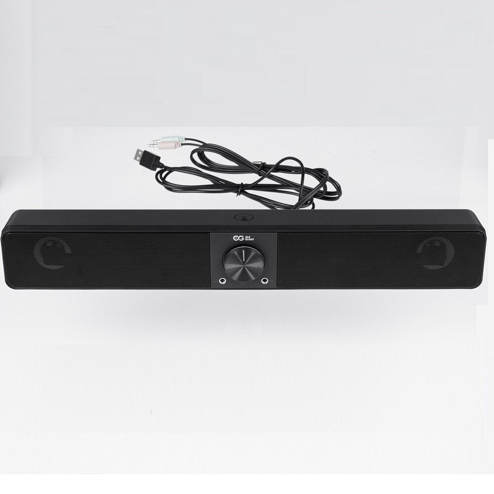 Wired Computer Speakers Soundbar with 3 Light Mode Enhanced Stereo USB Powered 10W