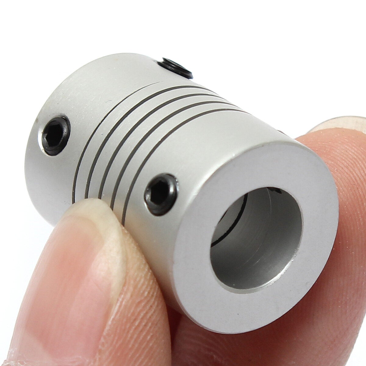8mm x 10mm Aluminum Flexible Shaft Coupling OD19mm x L25mm CNC Stepper Motor Coupler Connector