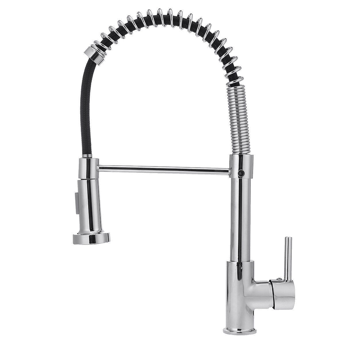 Kitchen Mixer Tap Rotatable Hot And Cold Water Multifunctional Sink Spring Faucet with Pull Out Hose Spray Single Lever