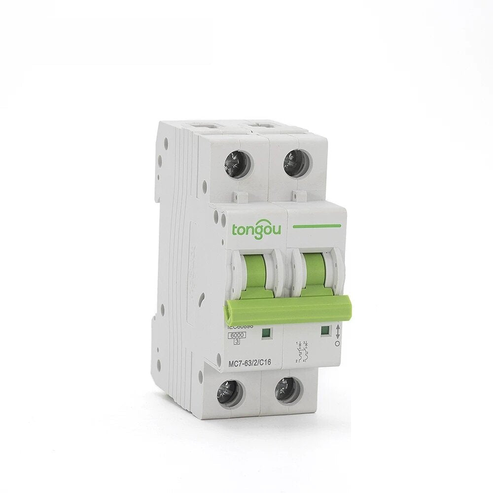 MCB Curve C Miniature Circuit Breaker 110V/220V/400V 50/60HZ 2Poles