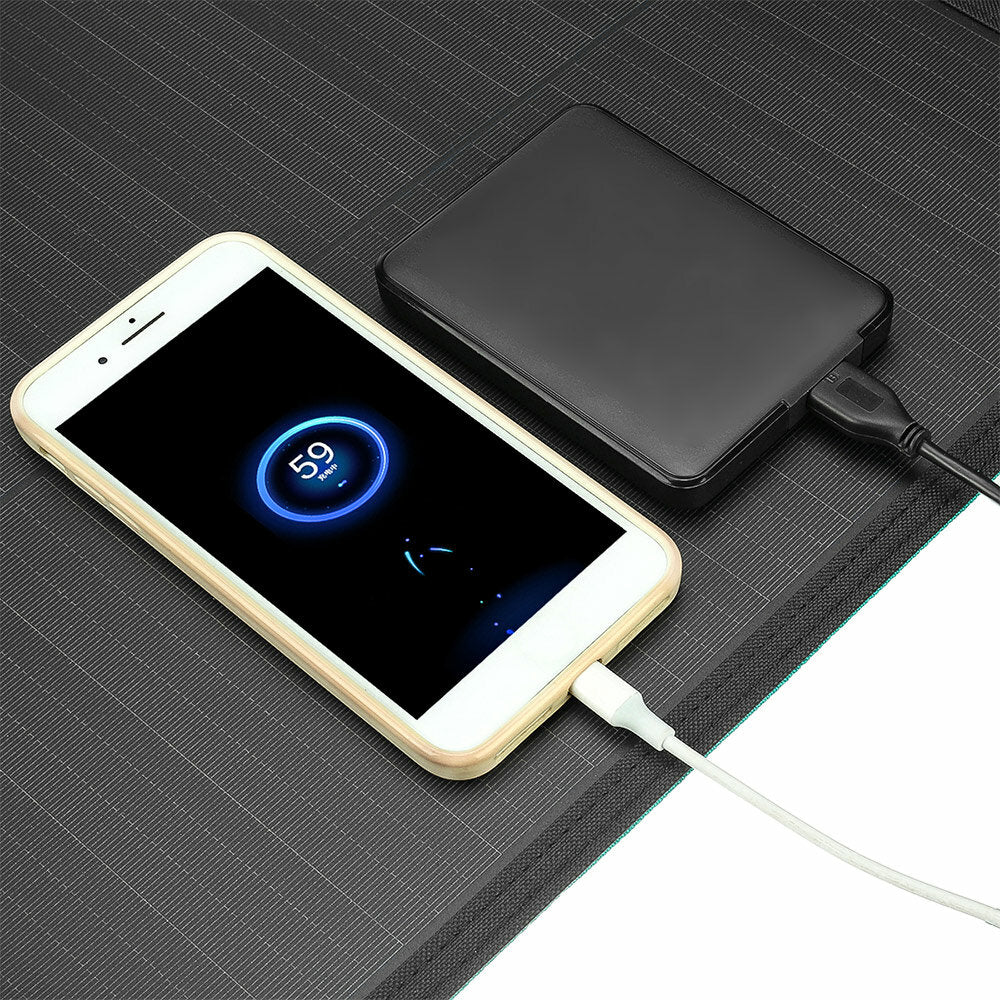 200W 19.8V Shingled Solar Panel Foldable Outdoor Waterproof Portable Superior Monocrystalline Solar Power Cell Battery Charger for Car Camping Phone