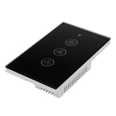 Black WiFi+RF433 Smart US Ceiling Fan Switch Smart Life/Tuya App 2/3 Way Control Wireless Remote Control Works with Alexa and Google