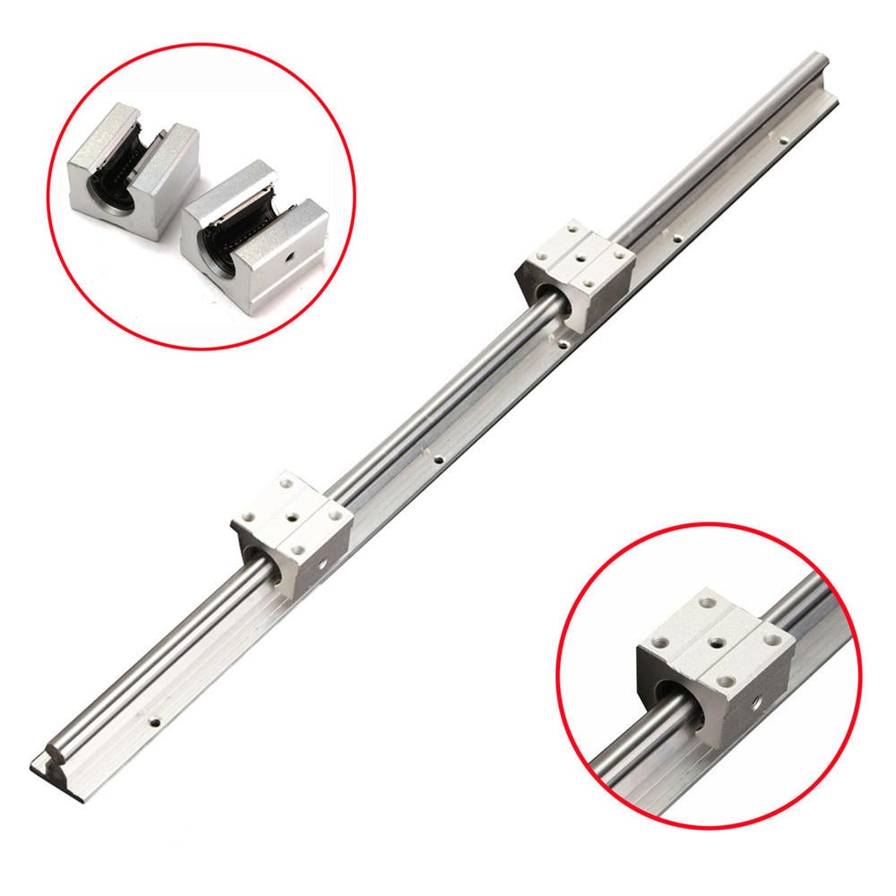 600mm Linear Rail Shaft Rod with 2 SBR12UU Block