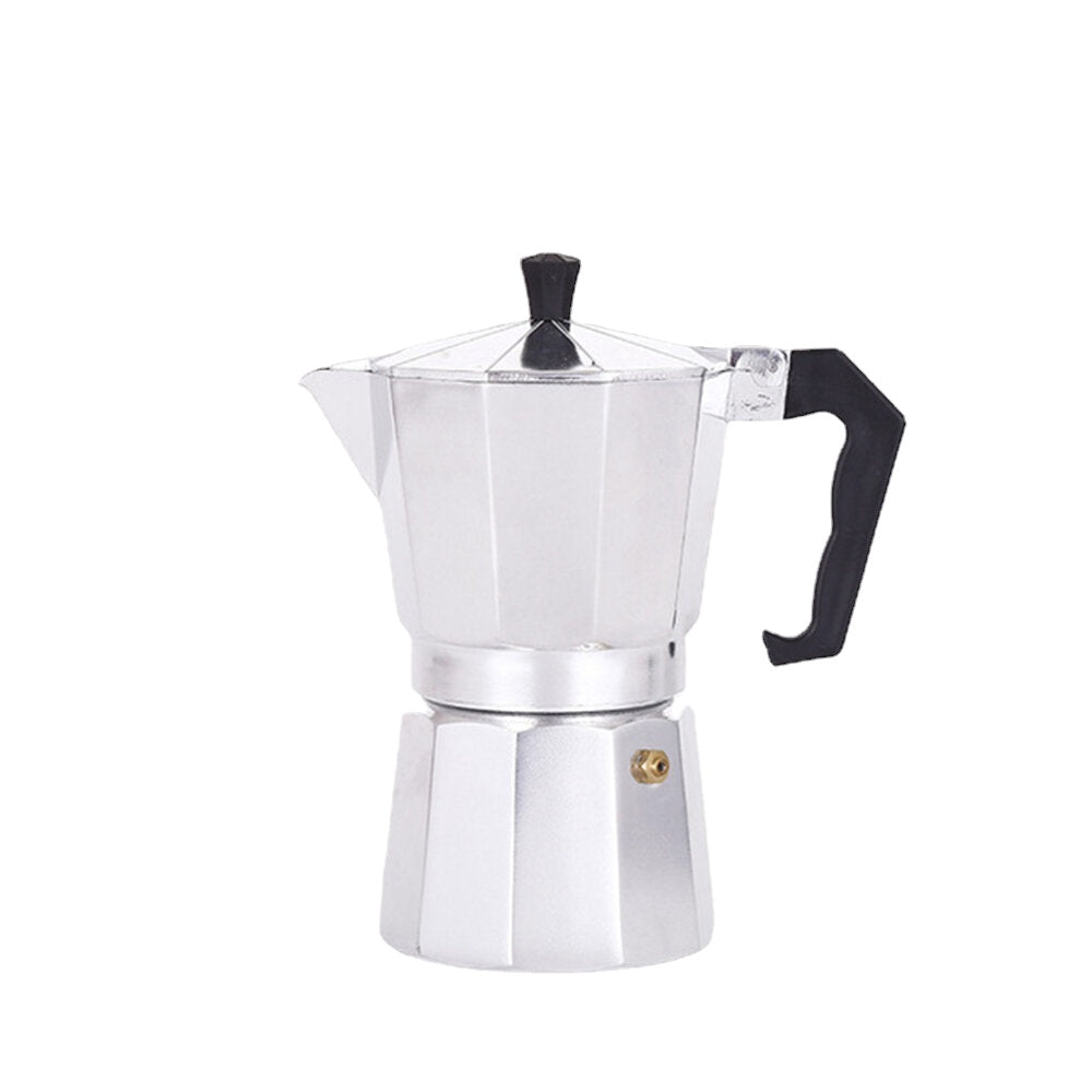 Express Espresso Maker Cup Aluminum Mocha Pot Ergonomic Handle Safety Relief Valve More Convenient to Drink Coffee