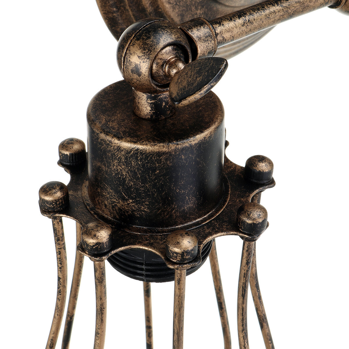 Industrial Wall-mounted Metal Cage Wall Sconce Lampshade Light Shade Without Bulb