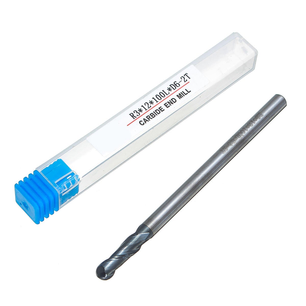 Radius 3mm 2 Flute Ball Nose End Mill HRC45 R3x6x12x100 Carbide CNC Router Bit