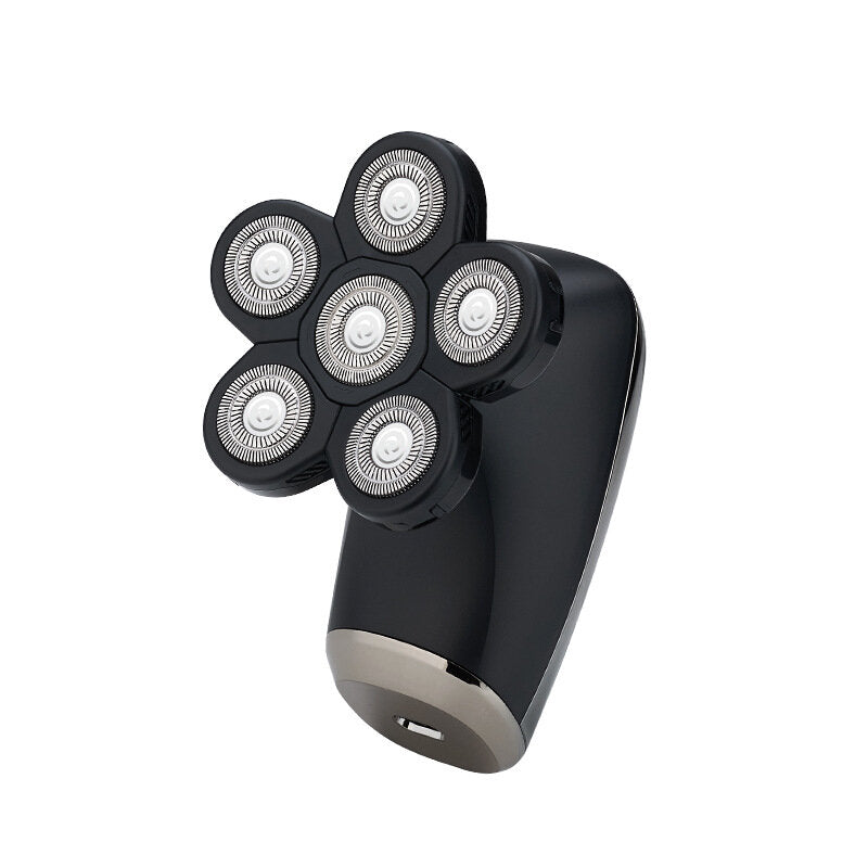 6 in 1 Electric Shaver Six Floating Heads Bald Head Shaver Grooming Kit IPX6 Waterproof