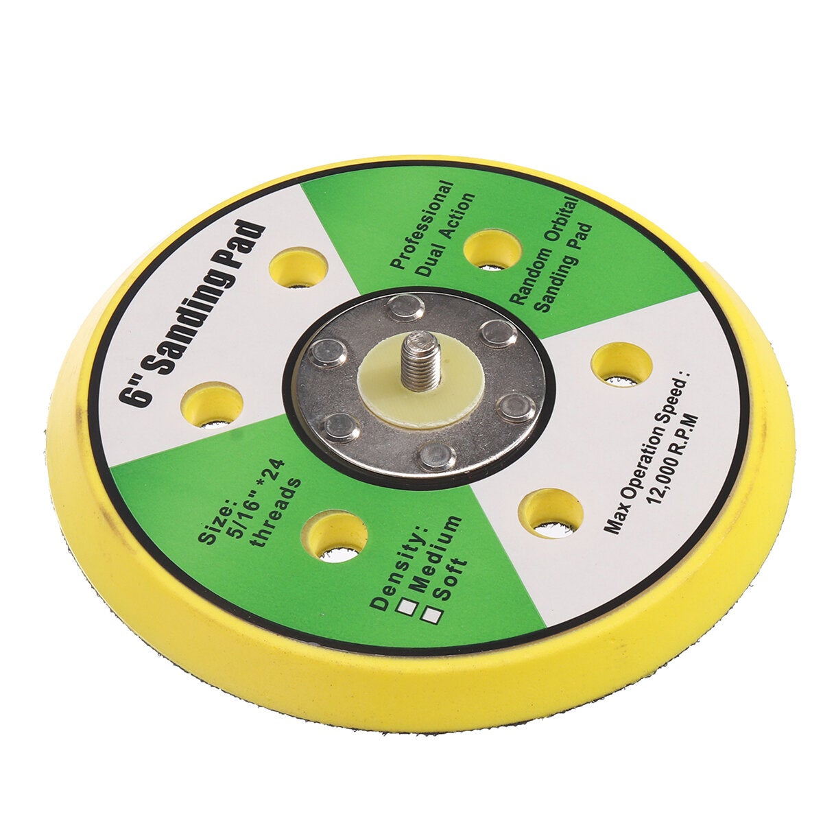 52Pcs Polishing Kit 8 Hole Disc Sandpaper 125mm Brushed Piece Air Milled Flocking Sandpaper Self-adhesive Sandpaper Set