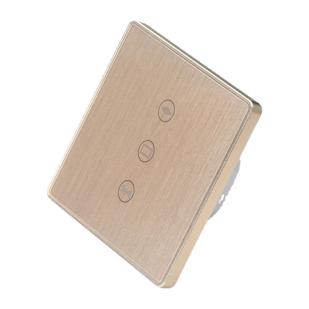 WiFi Curtain Switch Type 86 EU Standard Metal Frame Brushed Wall Curtain Switch