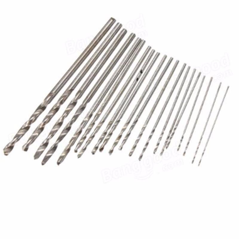 Mini Hand Drill with Chuck and 20pcs 0.3-1.6mm Straight Shank Twist Drill Bits Set