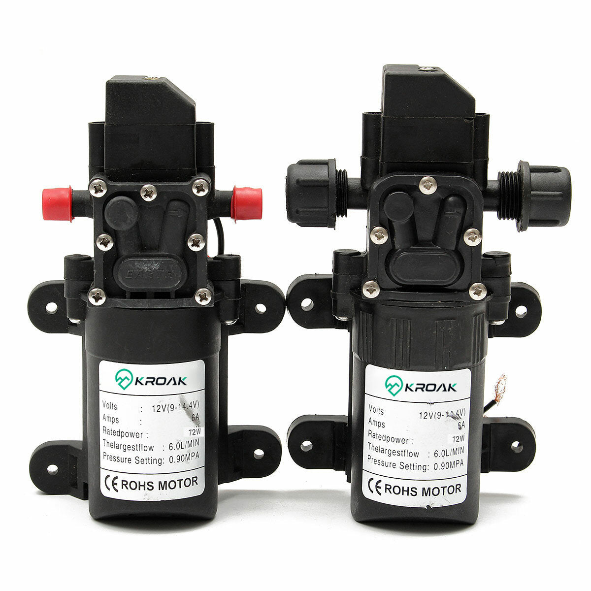 130PSI 6L/Min Water High Pressure Diaphragm Pump Self-Priming Caravan Camping Boat