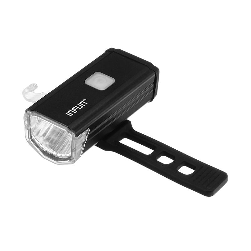 200LM 2 LED 4 Modes IPX6 Waterproof Built-in 1000mAh Battery USB Charging Bike Light