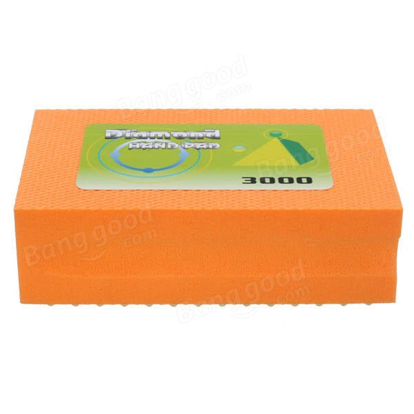 95*58mm 60-3000 Grit Diamond Hand Pad For Granite Concrete Marble Glass Polishing