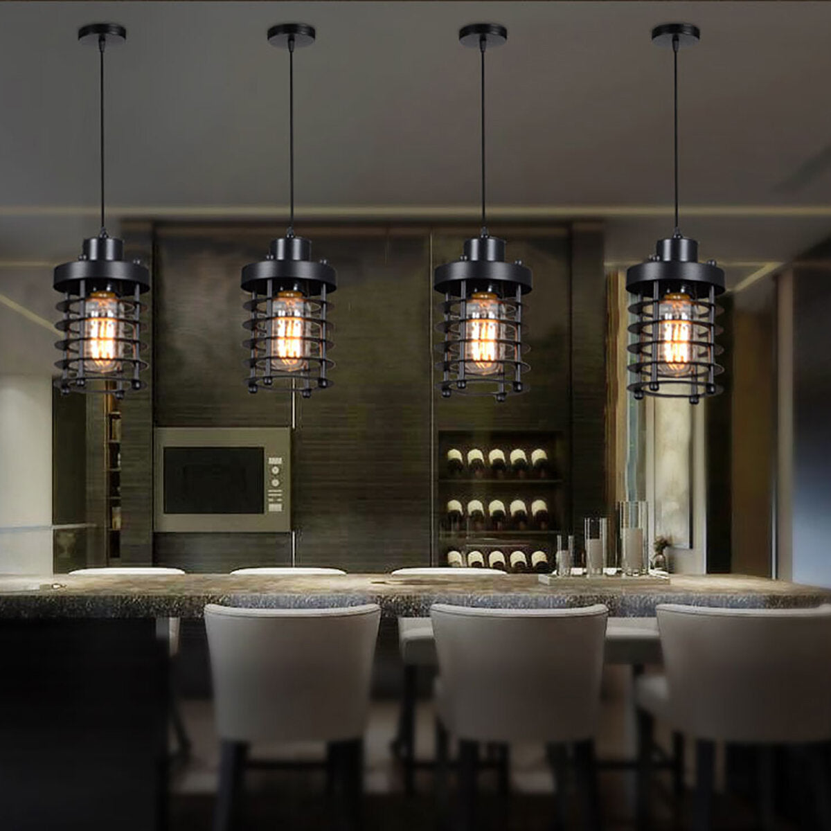 Modern Iron Pendant Light Ceiling Lamp Chandelier Bedroom Home Fixture Decor Without Bulb