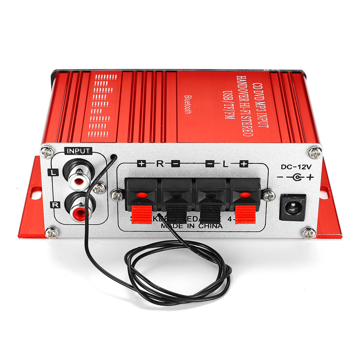 12V Car Audio Stereo Power Hi-Fi Amplifier Bluetooth FM Radio 2CH 200W Support FM AUX SD U disk