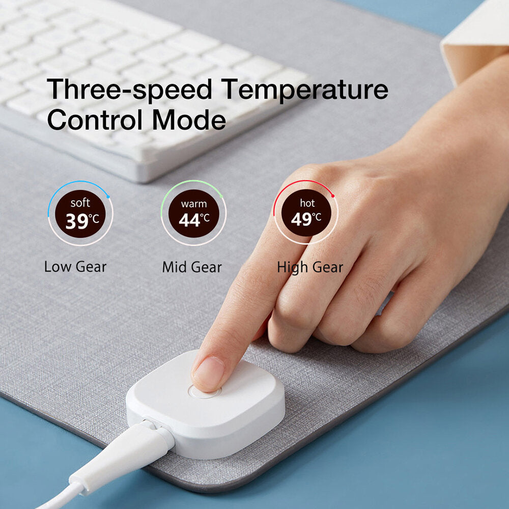 Smart Desktop Heating Mouse Pad 3 Modes Waterproof Keyboard Mat Hand Warmer 4H Automatic Shutdown Timing Reminder