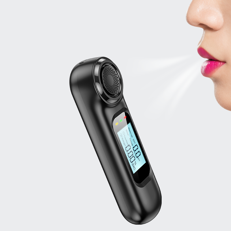 Alcohol Tester High Precision Non-Contact Breathalyzer LCD Digital Display USB Rechargeable Drunk Driving Analyzer