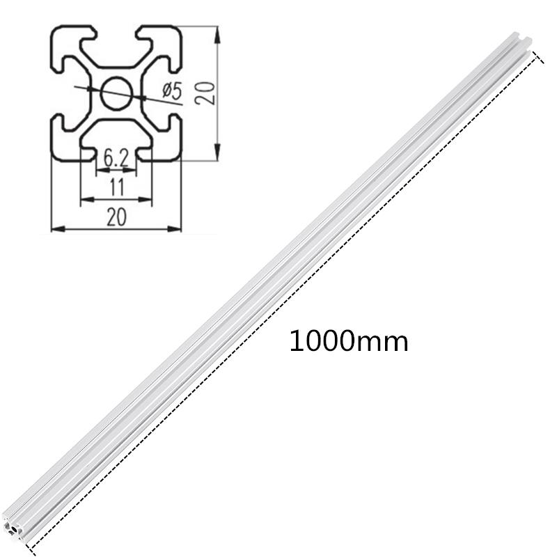 1000mm Length T-Slot Aluminum Profiles Extrusion Frame For CNC