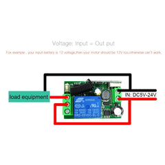 DC 5V12V24V Single-channel Small Volume Learning Remote Control Switch Access Control Module with Voltage Output