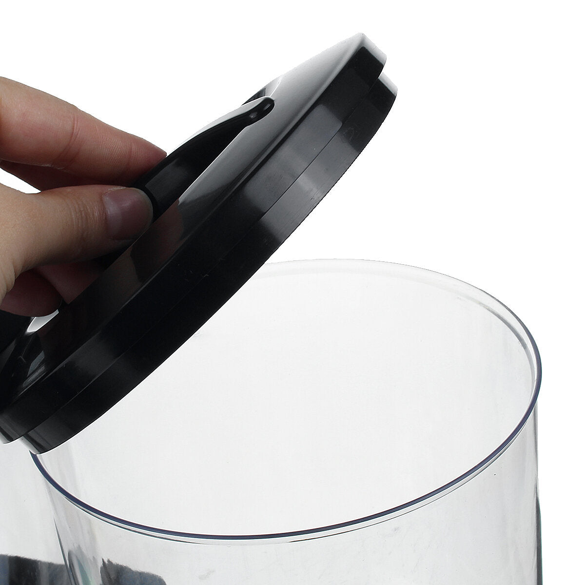 Double Cup Dry Food Dispenser Transparent Body for Cereal Grains Rice