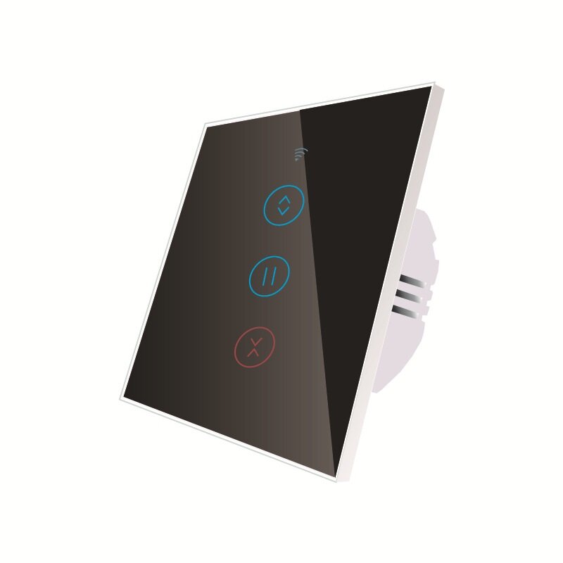 Smart WiFi Curtain Shutter Touch Door Switch EU Standard Remote Control Works with Alexa Google Voice Control