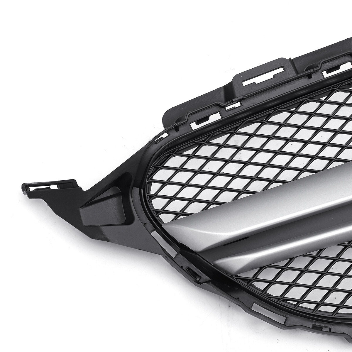 Sliver AMG Style Front Grill Mesh Grille For Mercedes Benz C Class