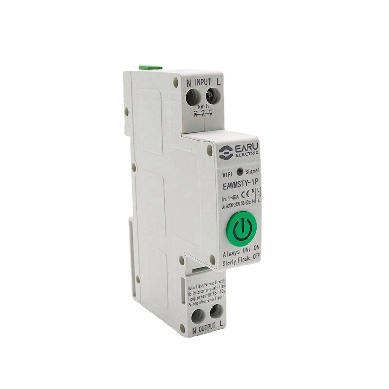 Smart Circuit Breaker WIFI Smart Energy Meter Din Rail Power Consumption kWh Meter Timer Switch Relay Voltmeter Works With Alexa Google Home