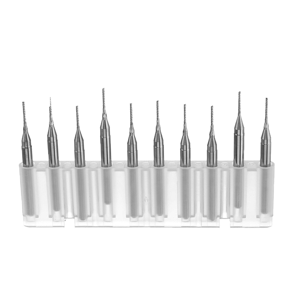 10pcs 0.8mm Tungsten Steel Milling Cutter Bits 3.175mm Shank End Mills
