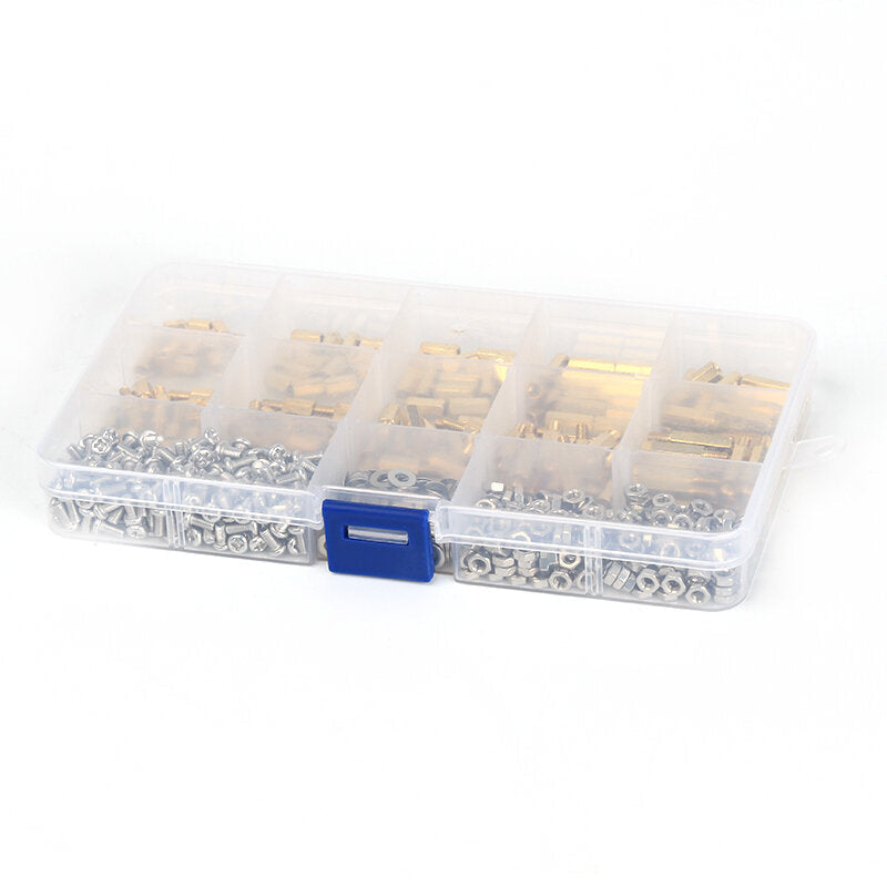 M3BH6 750Pcs M3 Brass Male-Female Hex Column Standoff Support Spacer Pillar 304 Stainless Steel Bolt And Cross Screw Nut Assortment for PCB Board