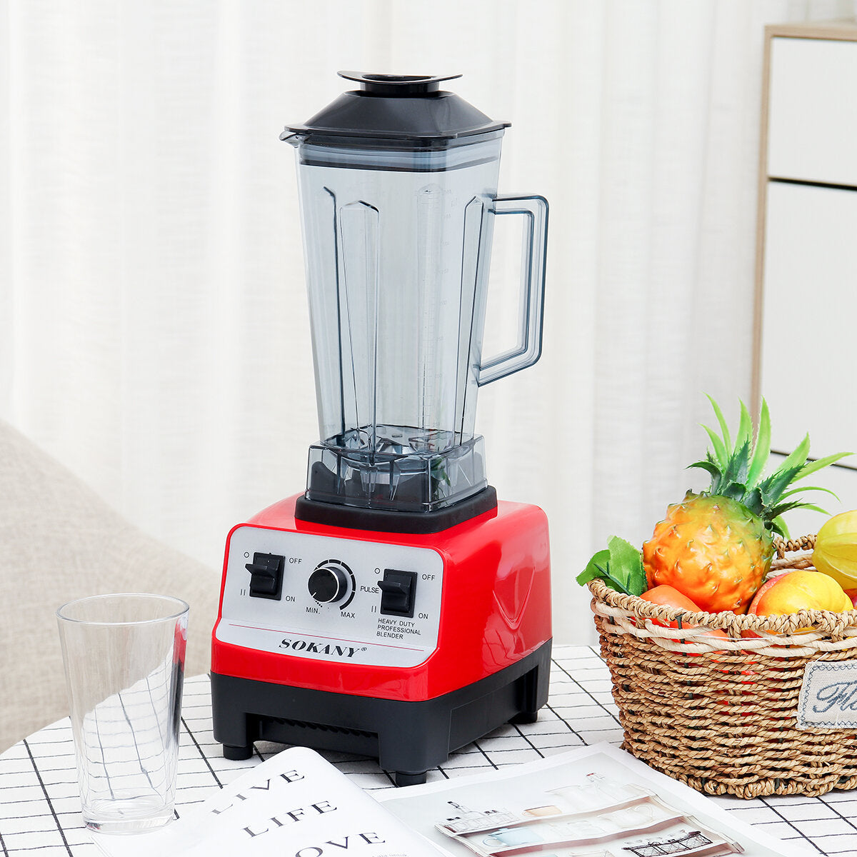 Multifunctional Juicer Adjustable Blender 2L Food Processor Mixer Smoothie Ice Crusher