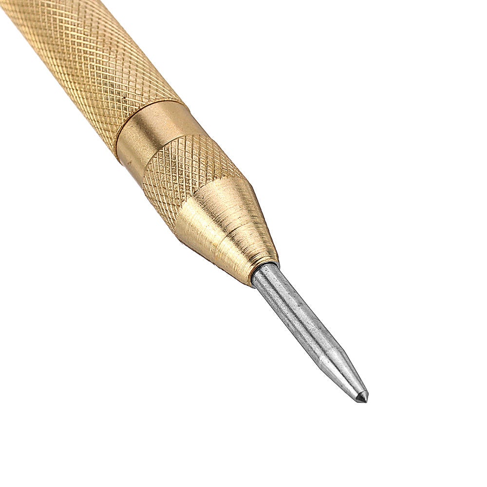 6-19mm Countersink Drill Bit with Automatic Center Pin Punch 5 Flutes Hex Shank Titanium Coated Chamfer Cutter Set
