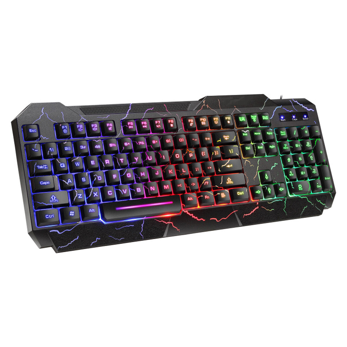 104 Keys Gaming Keyboard RGB Backlight Wired Mechanical Feeling Keyboard and 1600 DPI RGB Gaming Mouse