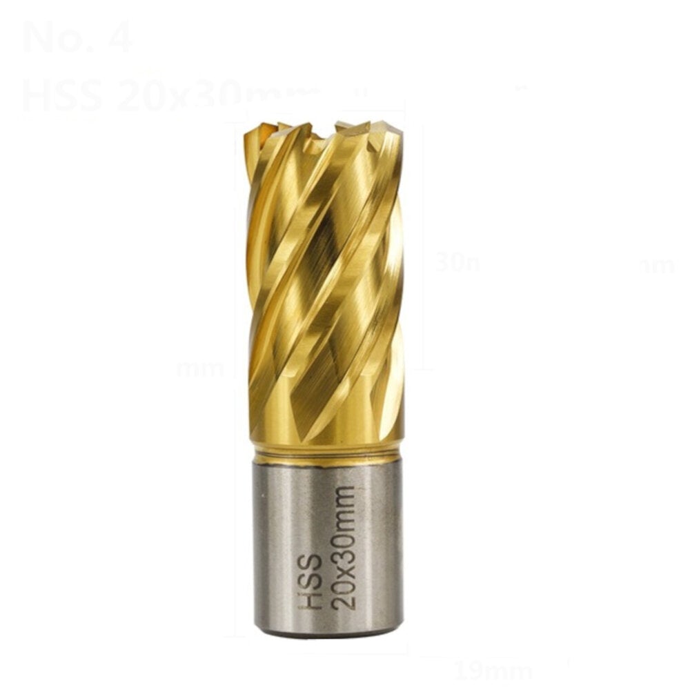HSS Hollow 12-42mm Cutting Diameter Titanium Coated Core Drill Bit For Metal Cutting Weldon Shank Magnetic