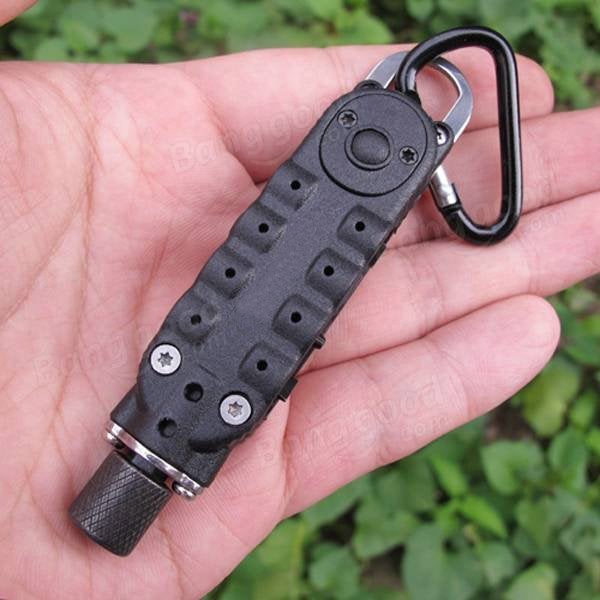 Multifunctional Climbing Carabiner Paracord Buckle Screwdriver Flashlight Wrench Tool