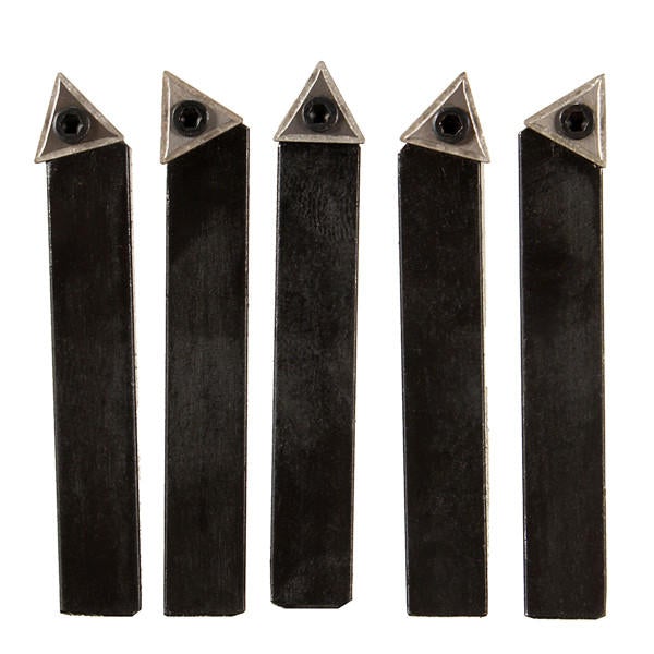 5pcs 3/8 Inch Shank Lathe Carbide Inserts with Turning Tool