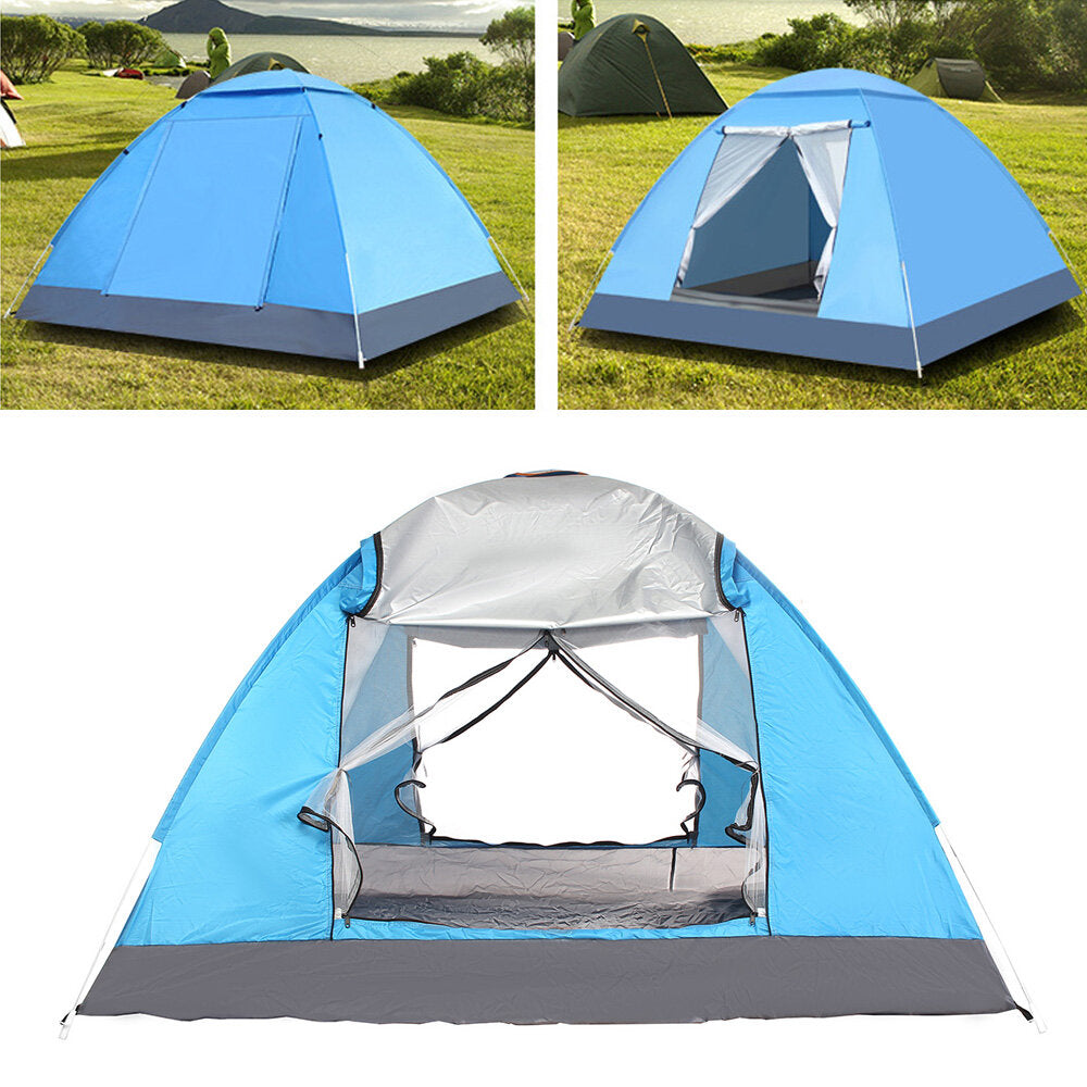 3-4 People Fully Automatic Camping Tent 2 Door Waterproof Windproof UV-Protection Sunshade Canopy Camping Hiking Fishing