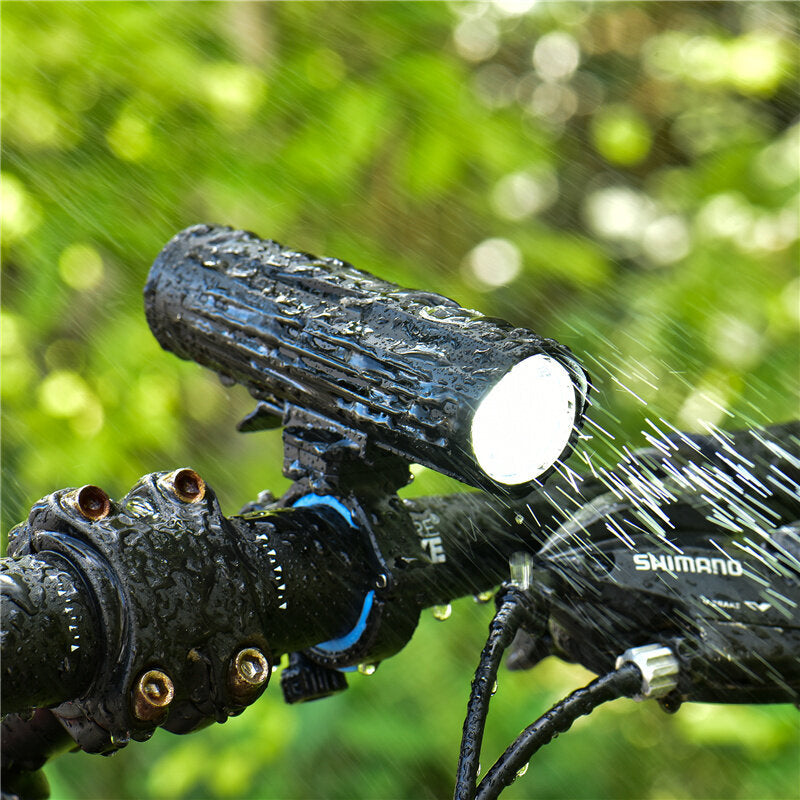 1300LM Bike Light Set 6 Modes USB Type-C Rechargeable Bicycle Front Headlight with Back Taillight LED Flashlight