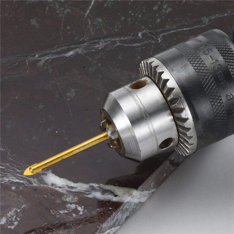 5/6/7Pcs Drill Bits 3-12mm Triangle Bit for Ceramic Wall Glass Concrete Hole Opener , Gold