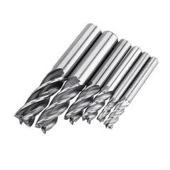 6pcs 3/16-1/2 Inch Imperial Milling Cutter 4 Flutes Spiral CNC End Mill